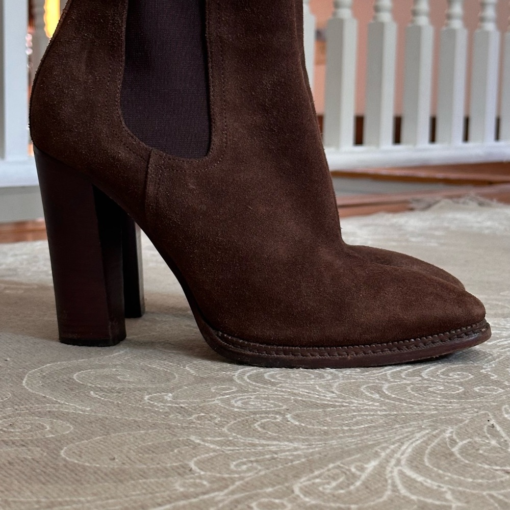 The Ultimate Suede Heeled Chelsea Boots